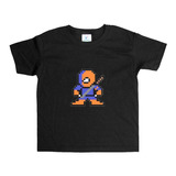 Remera Negra Adultos Pixel R97