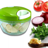 Mini Processador Triturador De Alimentos Manual Alho 500ml