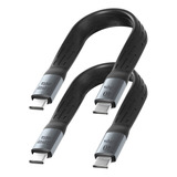 Rovermeta Cable Usb 4 Extra Corto, Cable Thunderbolt 4/3 De