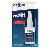 Adesivo Cola Instantânea Cis701 Ciser 20g Materiais Porosos