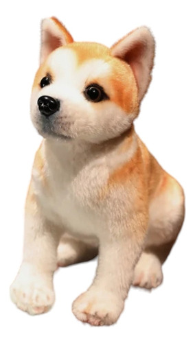 Pelucia Cachorro Shiba Inu Boneco Animal Realista Simulação 