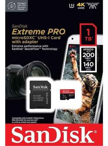 Completamente Nueva Tarjeta Micro Sd Sandisk Extreme Pro 1tb