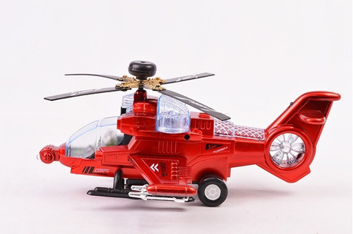 Helicóptero Sonidos Luces Movimiento Gira Hélice Con Pilas