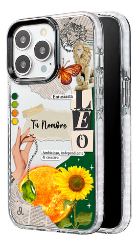 Funda Para iPhone Mujer Signo Zodiaco Leo Tu Nombre