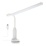 Lámpara De Mesa Con Clip, Ajustable Al Tacto, Flexible Y De