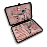 Kit De Manicura Y Pedicura Queenme 18 Piezas Con Estuche De 