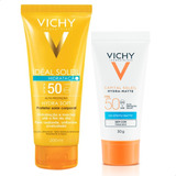 Protetor Solar Vichy Fps50 Corporal 200ml Facial 30g Oleosa