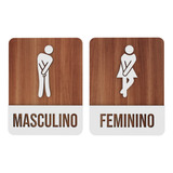 Placa Sinalização  Banheiro Masculino  Feminino Academia