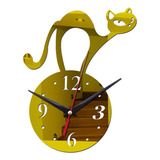Nuevos Relojes De Pared 3d Con Forma De Gato, Pequeños Reloj