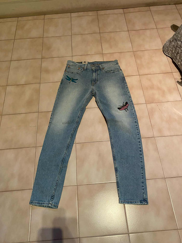 Jeans Levi Hombre 512 Slim Taper Con Bordados 32x32