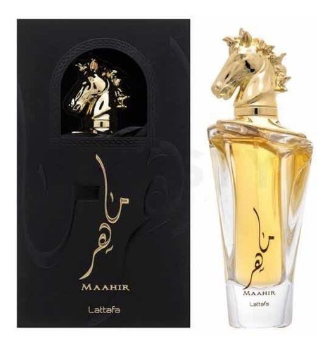 Perfume Lattafa Maahir Edp 100ml Árabe Cavalo Dourado