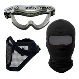 Oculos Tatico Airsoft Mascara Meia Face Tela Balaclava