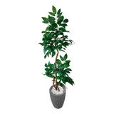 Árvore Brasil Verde Artificial Croton Vaso Grande Decoração