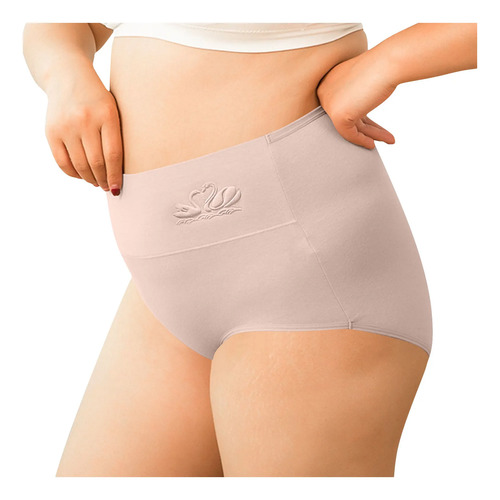 Bragas Cortas Mujer Talla Grande Color Liso Cintura Alta
