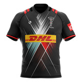 Camiseta Rugby Kapho Harlequines Black Premiership Niños