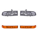 Cuartos + Faros 4 Piezas Depo P/ Chevrolet Blazer 1998-2001