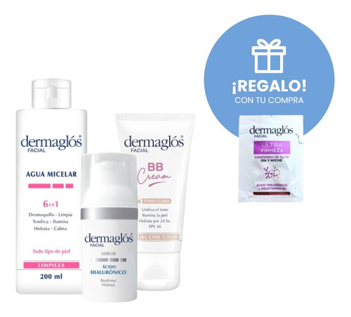 Combo Dermaglos Rutina De Dia Facial Express Con Color