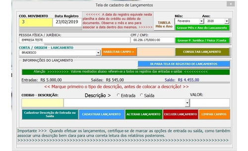 Fluxo De Caixa! Controle! Excel Vba.