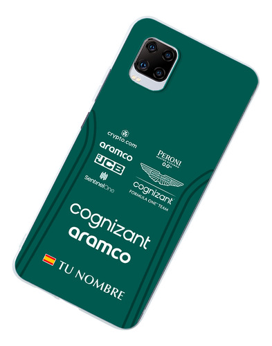 Funda Para Zte Aston Martin Alonso Personalizada Nombre