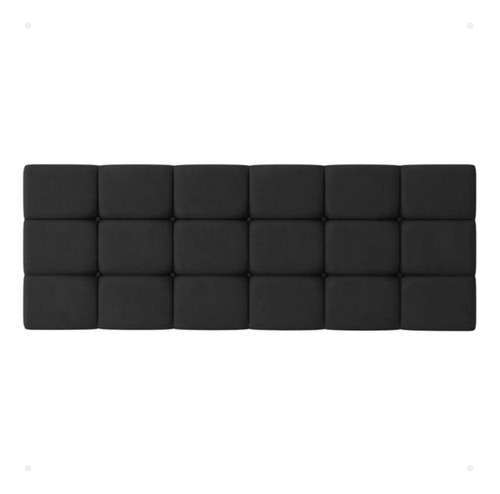 Cabeceira De Parede Painel Dobrável Cama Box Suede Preto