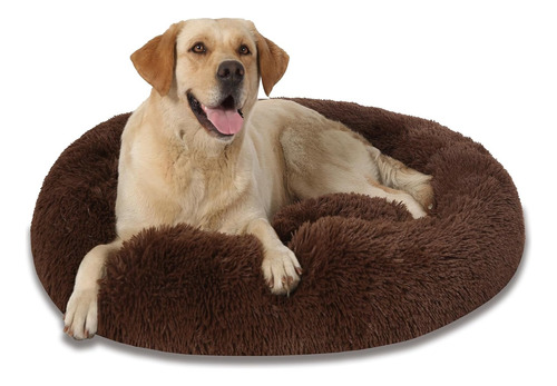 Cama Felpa Anti Estres Extra Suave Premium Mascotas Xl 90cms