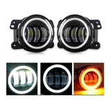 2 Faros Led Drl Ambar Blanco Auxiliar Jeep Wrangler Cherokee