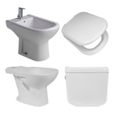 Inodoro Ferrum Bari Largo Deposito Dual Bidet 1a Y Tapa Mdf