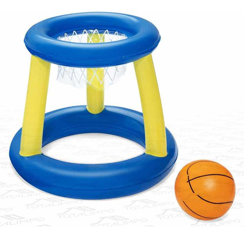 Aro De Básquet Inflable + Pelota Inflable Para Pileta