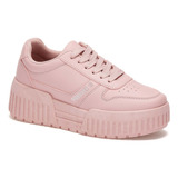 Tenis Urbano Forever 21 Suela Dentada Para Mujer Color Rosa