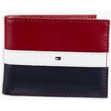 Cartera Tommy Tricolor Bifold Doble Pliegue 100% Original