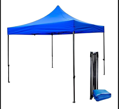 Toldo Carpa 2x2 Paredes Impermeable Plegable Exteriores Azul