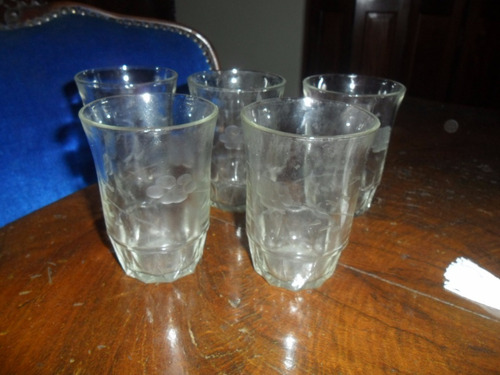 5 Vasos Grabados Al Ácido Awp. 