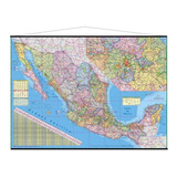 Mapa República Méxicana Mural Mexico Cartulina Y Barila