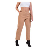 Pantalon Sastrero Recto Cintura Avispa Con Pinzas Mujer 