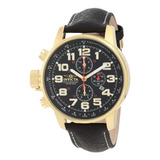 Reloj Hombre Invicta Force Enchape Dorado Pulso Cuero 3330