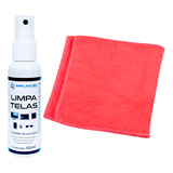 Kit Limpa Telas Clean 60ml Com Pano Microfibra Vermelho