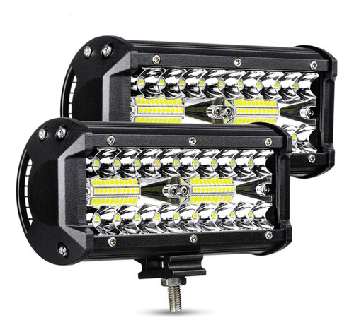 Par Faros 7'' Led Auxiliares 120w Para Autos/motos/camiones