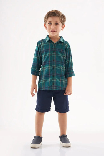 Camisa Xadrez Verde - Up Baby