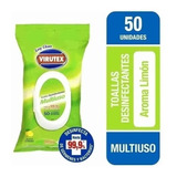 Pack 7 Toallitas Desinfectantes Virutex 50 Unid. C/u -s9324