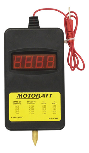 Voltimetro Digital Portatil Motobatt 6-12 Volt 4 Digitos