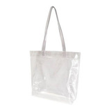 2 Sacola Praia Bolsa Plástica Alça Transparente Cristal Pvc