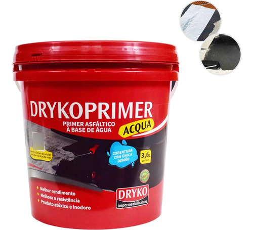 Primer Manta Liquida Asfáltico 3,6l(emulsão Asfáltica) Dryko