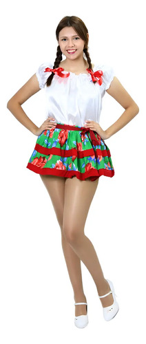 Disfraz Adelita Mexicanita Con Vestido Flores Independencia Adulto Dama