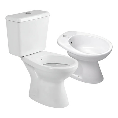 Inodoro Largo Bidet Roca Capea Italiana Loza Sanitaria Blanco Con Mochila | Envío gratis