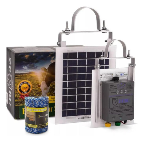 Eletrificador Solar Zs20bi +fio Fibra De Vidro 200m Zebu