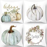 Psdwets Juego De 4 Fundas De Almohada De Calabaza Con Decora