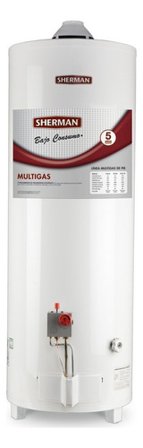 Termotanque Multigas Sherman Gas Tpgp80 Blanco 80l 220v