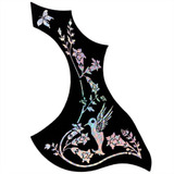 Escudo Floral Autocolante Para Violão Folk Alta Qualidade