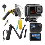 Kit P Gopro Hero 12 11 10 Black Estanque Dome Tripé Película