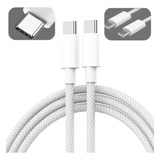  Cabo Usb C Tipo C Para iPhone 15 Pro 15 Pro Max Nylon Turbo